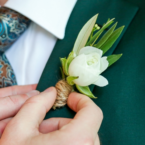 Whimsical Winter  Wedding Boutonniere